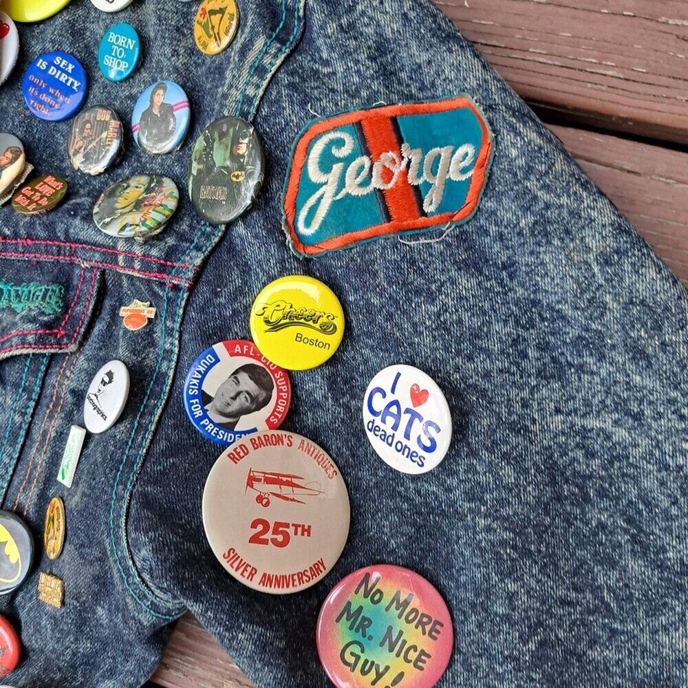 %Vintage Major Damage Jean Jacket Embroidered Buttons Y2K 80s 90s Men Large - Picture 12 of 14